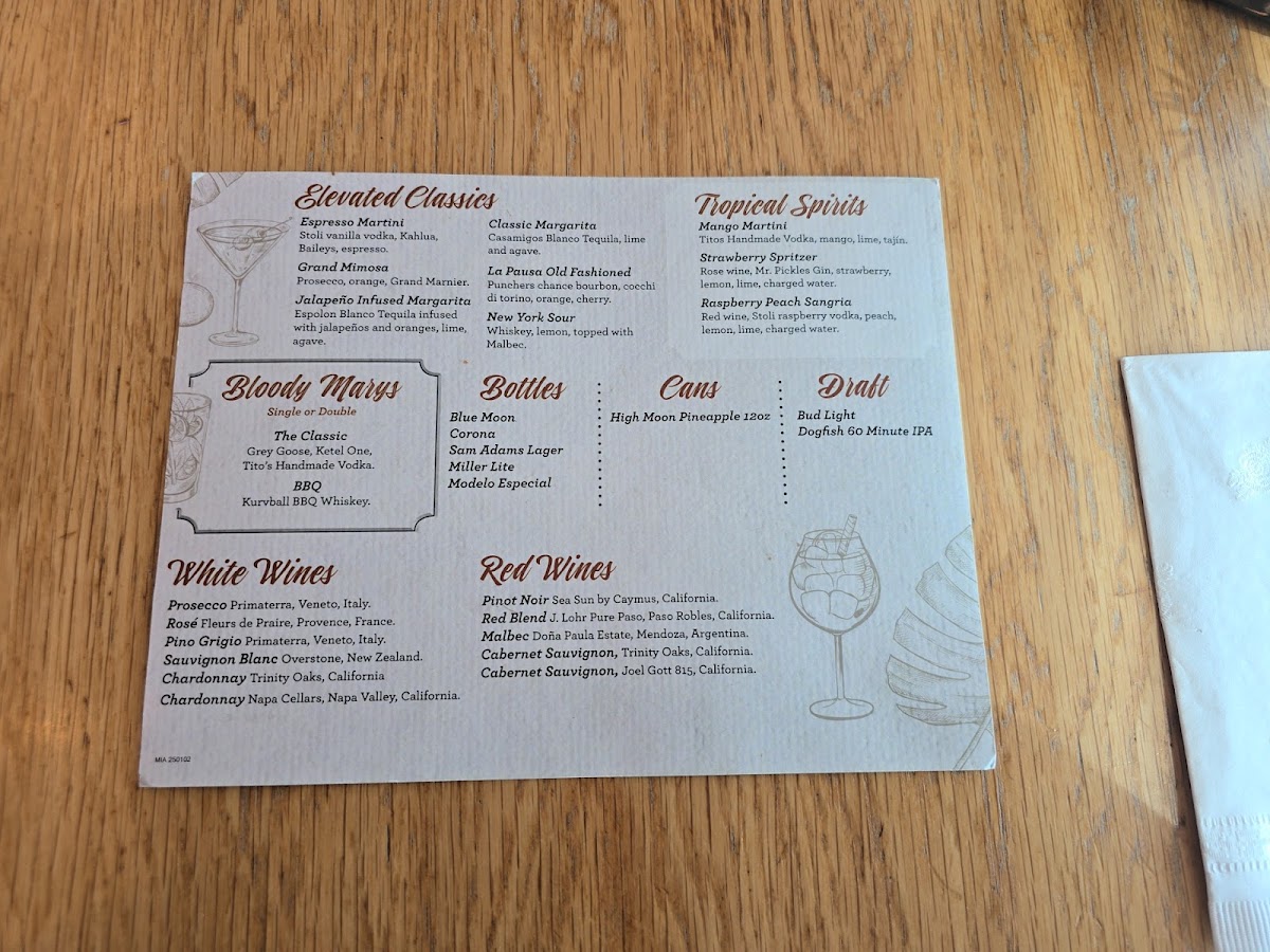 La Pausa Restaurant Menu - Image 5