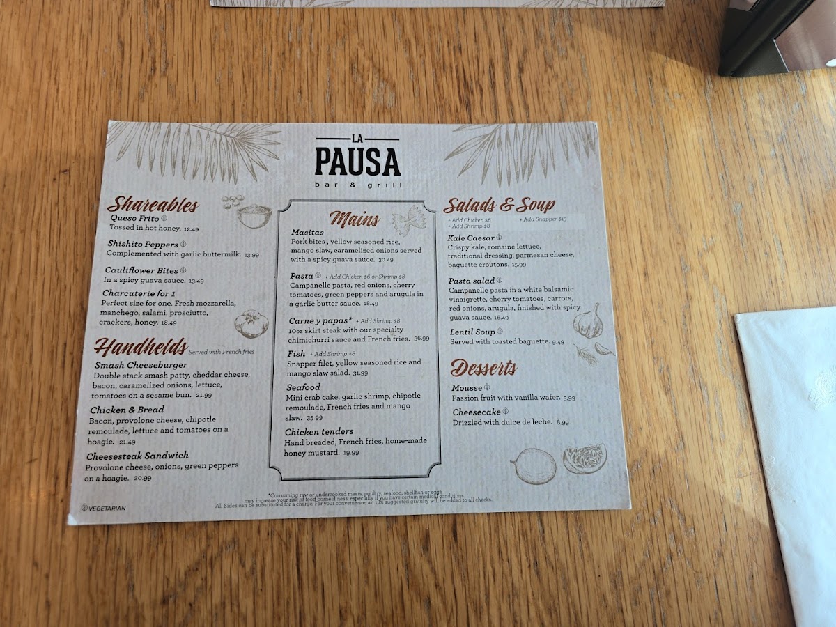 La Pausa Restaurant Menu - Image 6